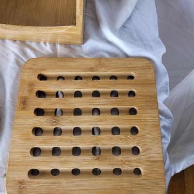 3 vintage bamboo kitchen items