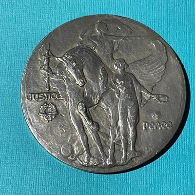Very Rare 1919 Peace of Versailles American Numismatic Society WWI Silver Medal by Beach Only 113 Known & Struck in Silver