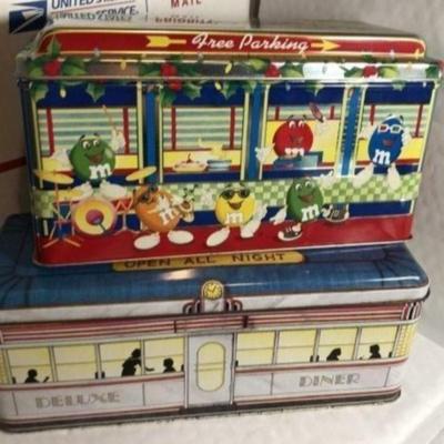 3-Vintage Different Diner Tins Preowned from an Estate in VG Condition.