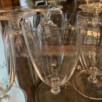 9 Water goblets Stemware