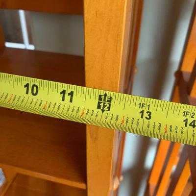 Pair of tall , narrow bookcases