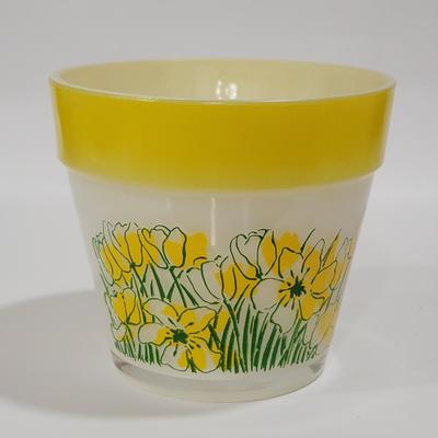 1970s Retro Glass flower pot