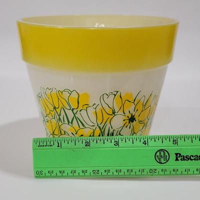 1970s Retro Glass flower pot