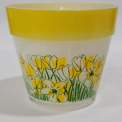 1970s Retro Glass flower pot