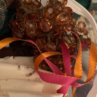 Mystery bag of Autumn linens, etc