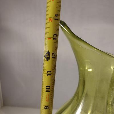 Large Art Glass Pitcher Shaped Vase