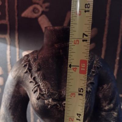 Ceramic Lady in Flowing Dress Design Vase