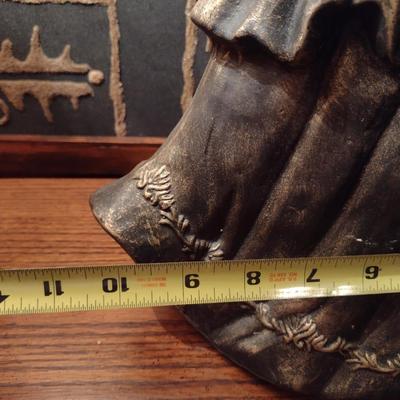 Ceramic Lady in Flowing Dress Design Vase