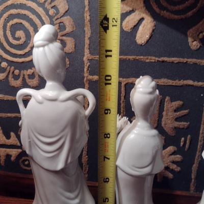 Glazed Blanc de Chine Spiritual Figurines- Four Pieces