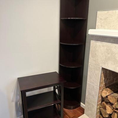 LOT 12: Corner Shelf and Side Table