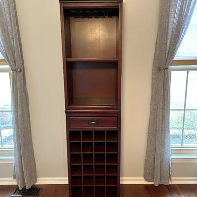 LOT 16: Wine Cabinet and Framed Sonoma Wine Country Map