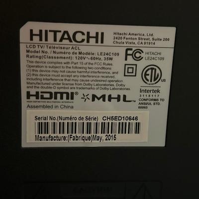 LOT 21: Samsung Monitor, Hitachi TV with Remote, Logitech Key Board & Speakers