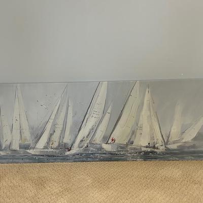 LOT 30: Panoramic Sailboat Canvas and More