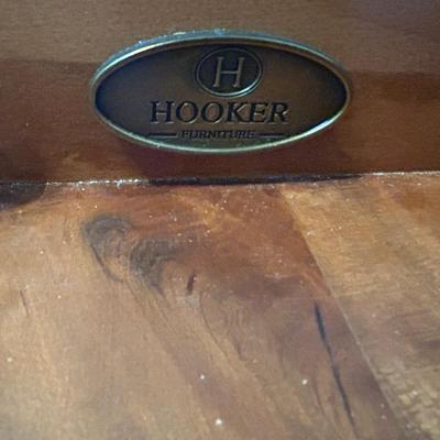 Lot 35: Hooker Furniture Wood Desk & University of Pennsylvania Frame