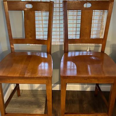 LOT 73: Pub Style Table and Chairs