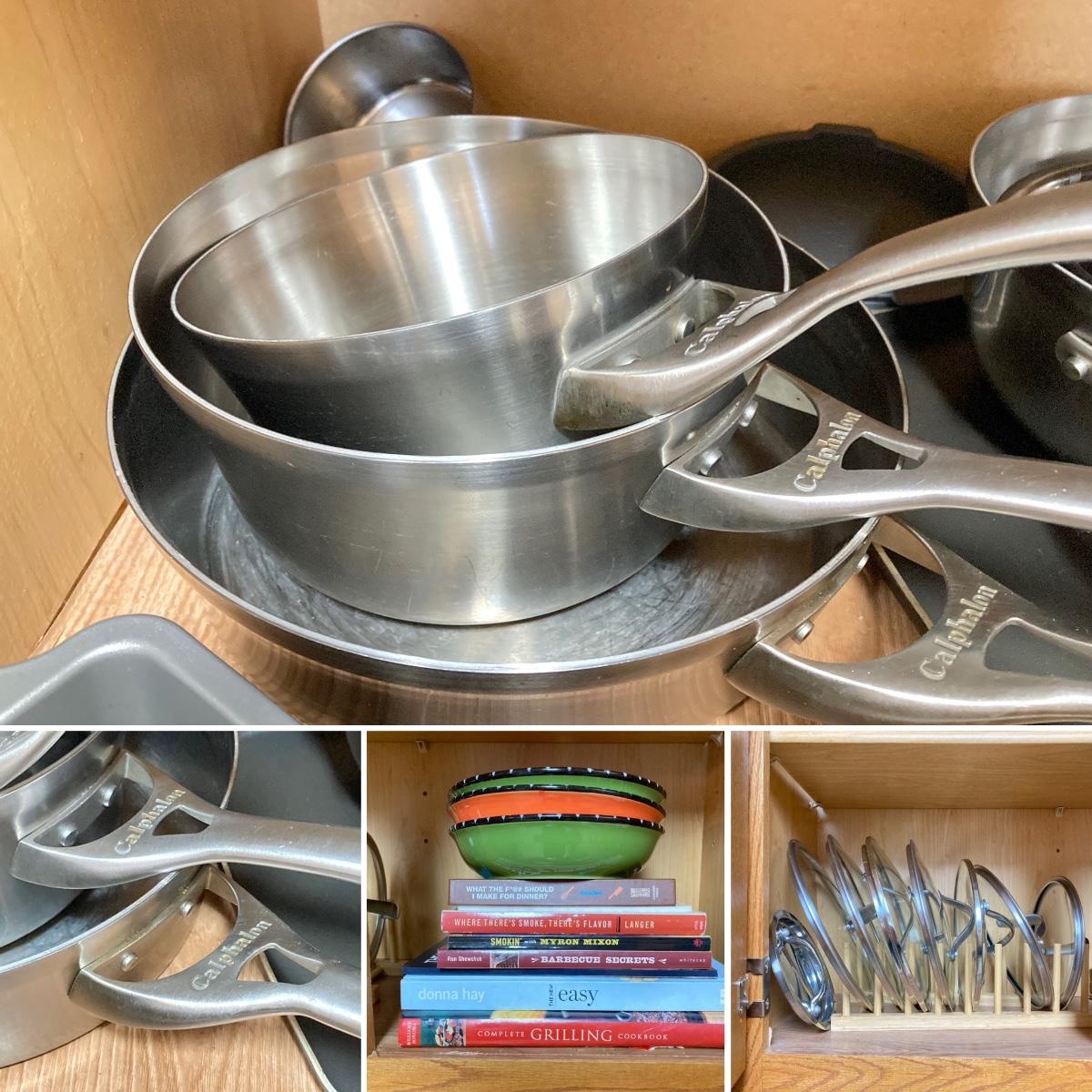 LOT 85 Calphalon Cookware, Springbottom Baking Pans, Cookbooks, Certified International / Nancy