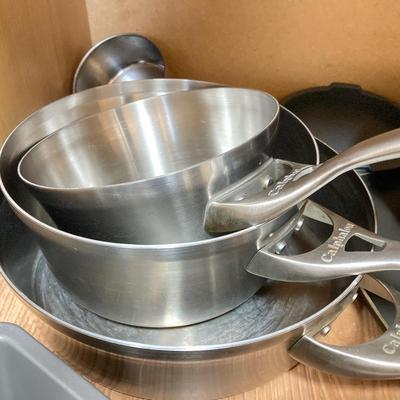 LOT 85: Calphalon Cookware, Springbottom Baking Pans, Cookbooks, Certified International / Nancy Green Bowls and More