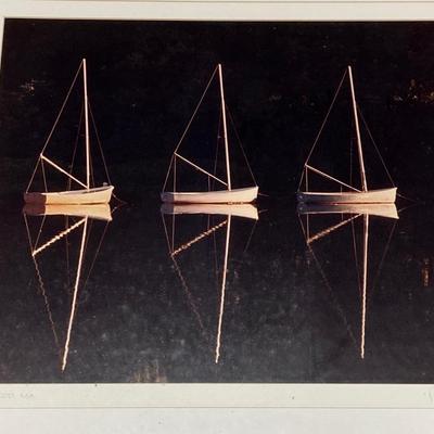 LOT 96: Nautical Wall Hangings - Paul Montecalvo (Cape Cod, MA), Sunset Metal and Frame