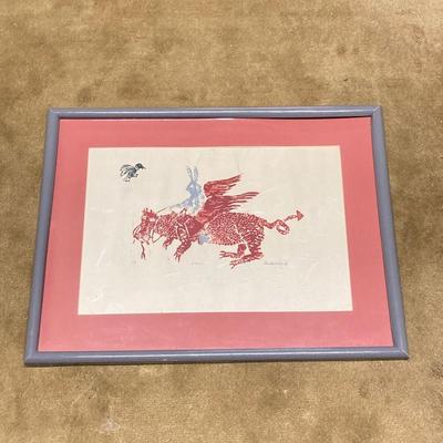 LOT 98: Framed Abstract Painting - 