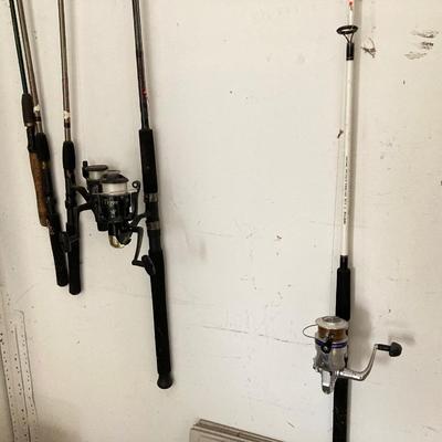 LOT 103: Fishing Rods / Reels and Storage Coolers - Tiger, Samurai, Coleman, Igloo and More