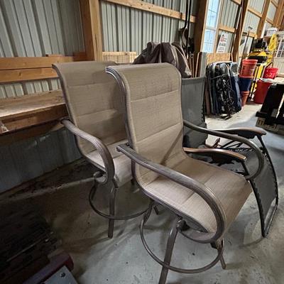 LOT 118: Outdoor Chairs - High Back Patio and Cabela's Lounge with Quest Canopy Tent