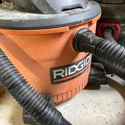 LOT 137: Pair of Shop Vacuums and Accessories - Ridgid and Shop Vac