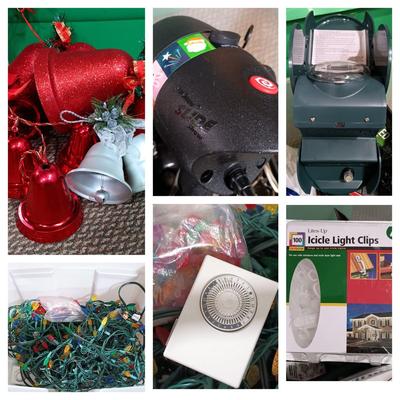 LOT 2: Large Lot of Christmas Lights and Outdoor Accessories