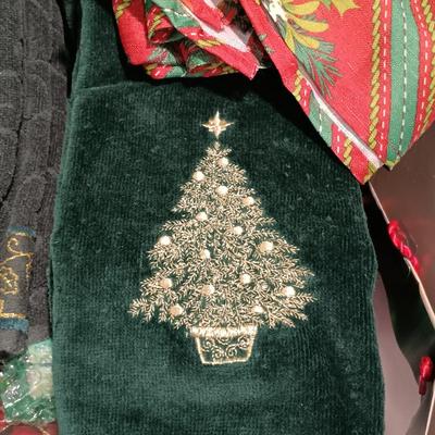 LOT 15: Christmas Collections- Vintage Coasters w/ Hand Towels, Ornaments, Gift Card Holders & More