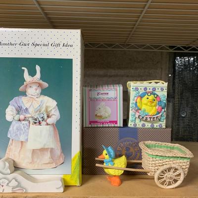 LOT 60: Extra Large Assortment of Easter and Spring Decor, Signs, Plaques, Chicks, Bunny and Floral Figurines -Some in Original Boxes by...
