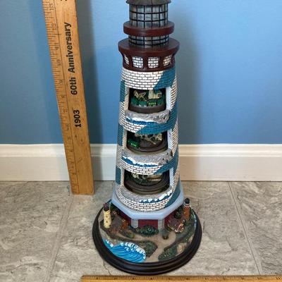 LOT 134: Bradford Exchange Thomas Kinkade Masterpiece Tower of Light Lighthouse