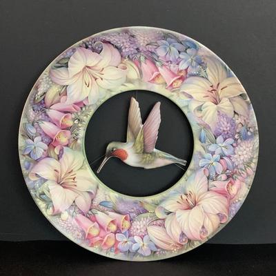 LOT 145: Bradford Exchange Lure of the Lily by Oleg Gavrilov Hummingbird Collector's Plate and Lena Liu's Sweet Suprises Numbered...