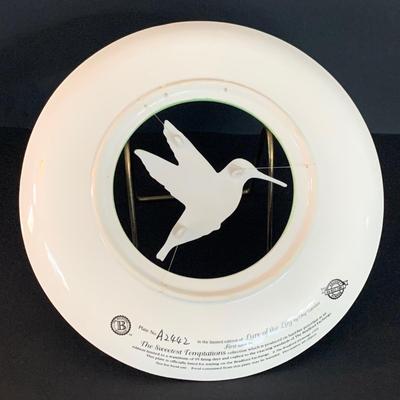 LOT 145: Bradford Exchange Lure of the Lily by Oleg Gavrilov Hummingbird Collector's Plate and Lena Liu's Sweet Suprises Numbered...