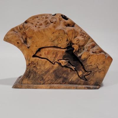 Artisan Sculptural Driftwood, dolphin Hidden compartment