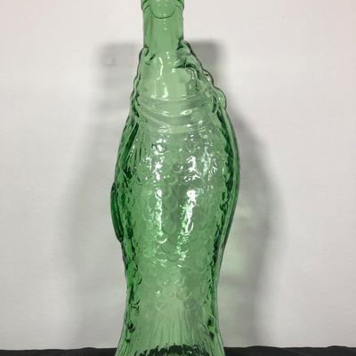 LOT 9M: Vintage Green Glass Bottles - Whitehouse Vinegar, Gayner American Bicentennial & Fish