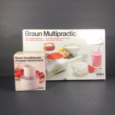 LOT 40D: Braun Multipractic Hand Immersion Blender w/ Chopper Attachment in Boxes