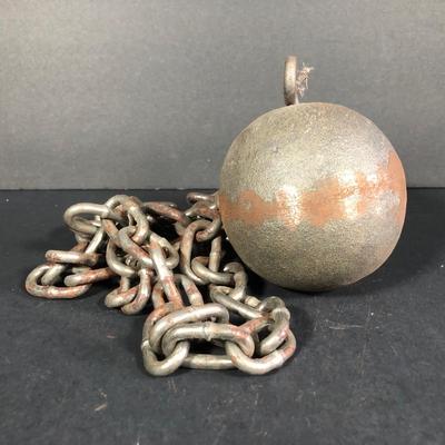 LOT 43D: Vintage / Antique Ball and Chain for Gate Locking Mechanism