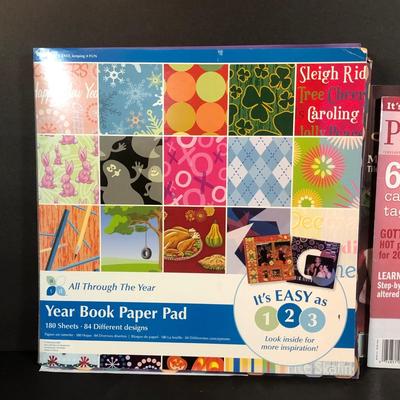 LOT 49C: General Crafting Supplies - Strathmore Water Color Pads, Sculpey Clay, Vintage Stencils & More