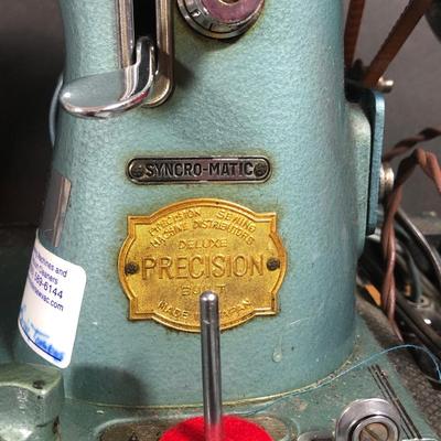 LOT 51C: Vintage 1950s Standard Deluxe Precision Sewing Machine Synchro-matic