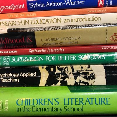 LOT 52C: Vintage Teaching & Literature Books w/ Chalkboards