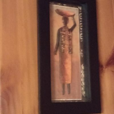 Collection of Framed African Theme Art- Five Pieces
