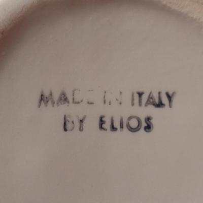 Italian Glazed Porcelain Grapes and Leaves Theme Pitcher and Basin