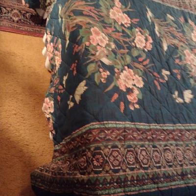 Full Size Bed with Solid Wood Headboard with Built in Storage