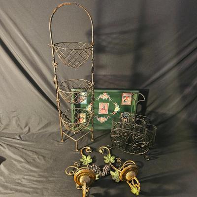 Kitchen Decor Including Metal Fruit Basket, Tabletop Caddy and more (K-DW)