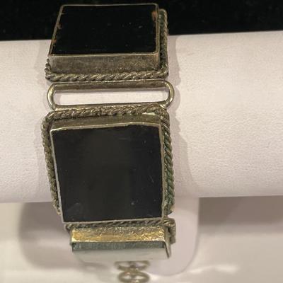 Black square made in India bracelet