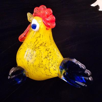 Hand Blown Glass Rooster (DR-JS)