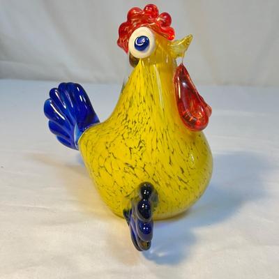 Hand Blown Glass Rooster (DR-JS)