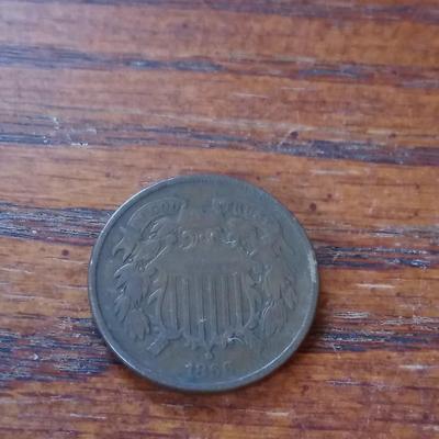 LOT 54 1866 TWO CENT COIN
