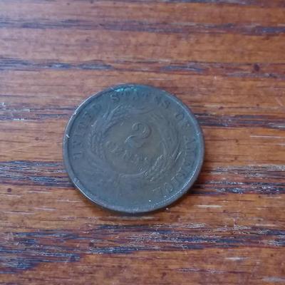 LOT 54 1866 TWO CENT COIN
