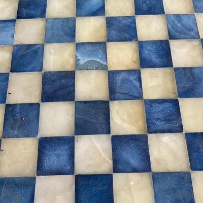 Marble chessboard and all the pieces