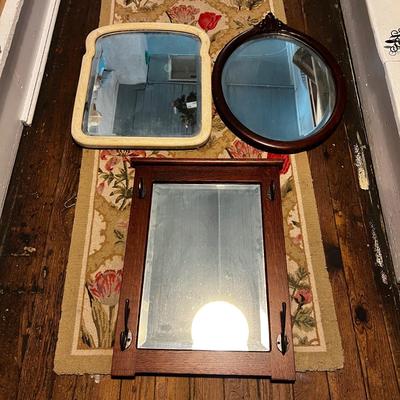 1435 Set of Three Vintage Mirrors